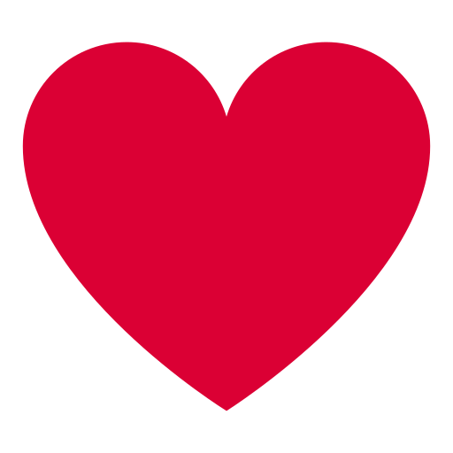 Red heart shape on a black background.