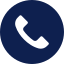 Icon of a phone receiver in blue.