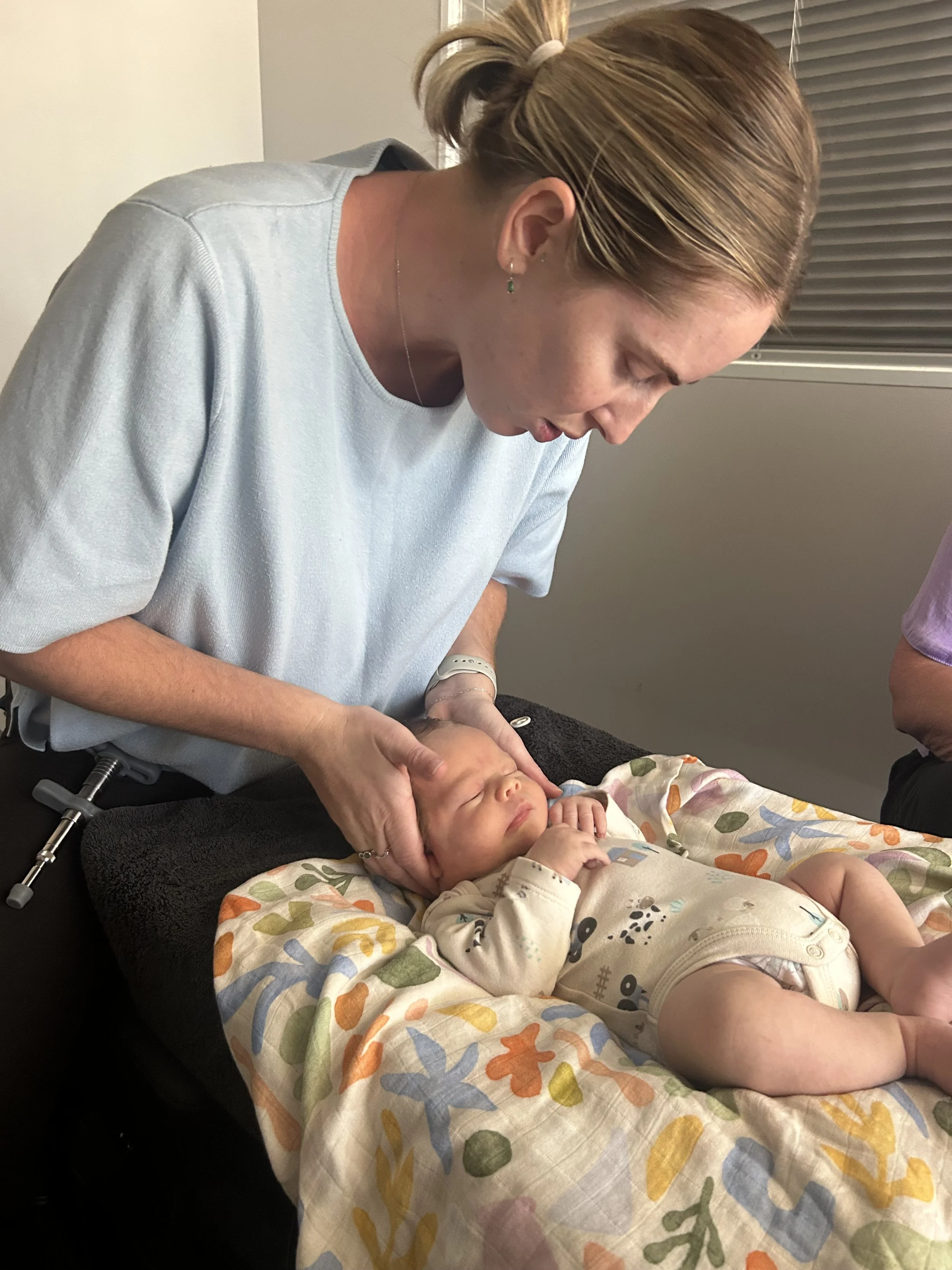 Gentle chiropractic care for baby in Perth supporting feeding, body tension and comfort at The Gentle Village