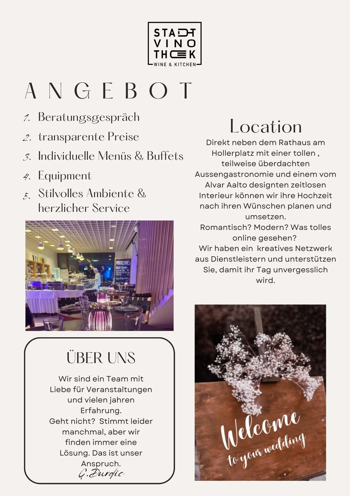 Stadtvinothek Wolfsburg Hochzeit Angebot