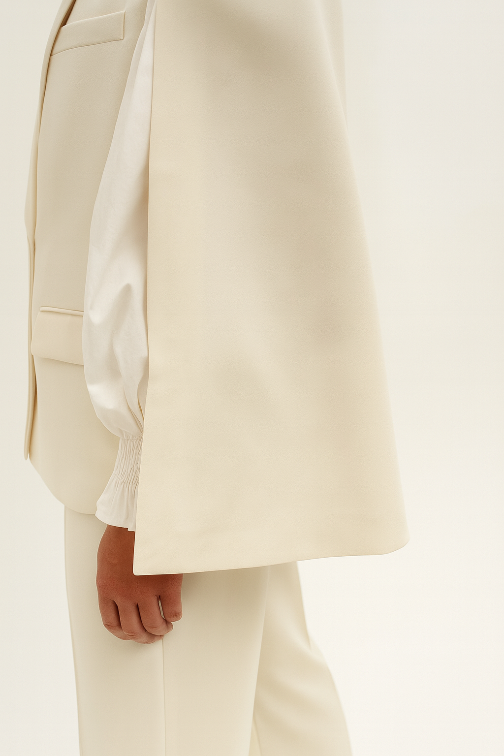 Elegant Cape Blazer and Voluminous Sleeve.png