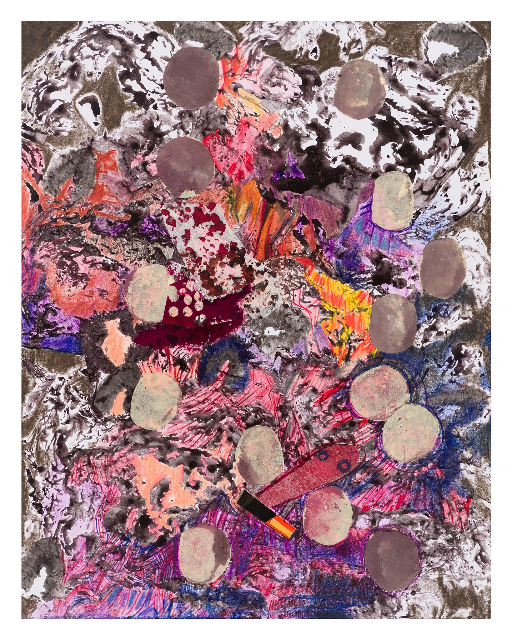 March Winds, 2021, 14x11", mixed media on paper