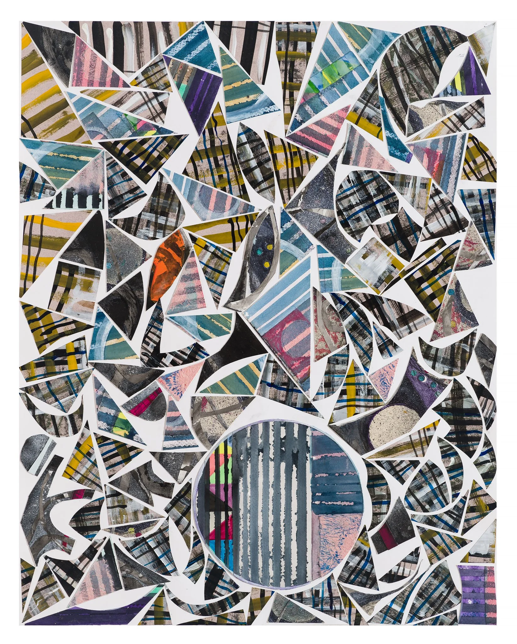 Rooftop Garden, 2022, 24x19", mixed media on paper