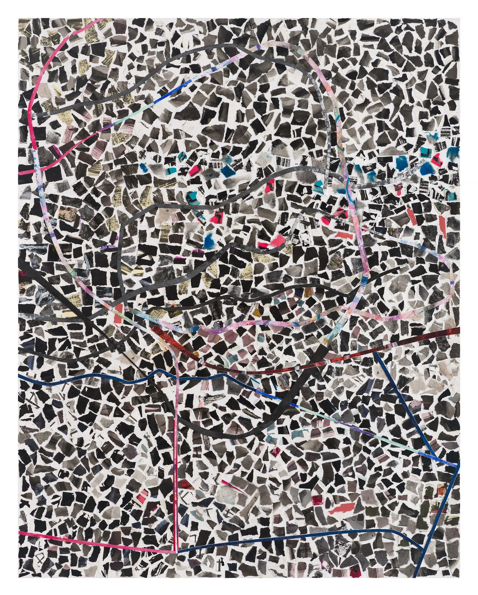 Finding My Way, 2022, 24x19", mixed media on paper