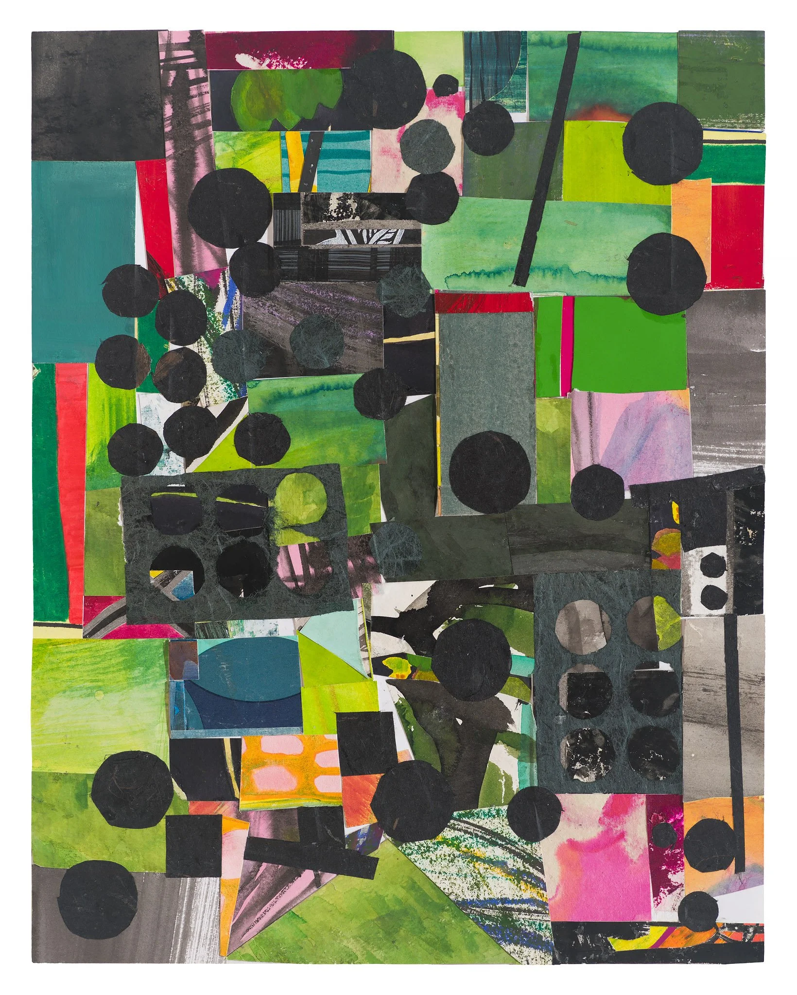 St. Stephen's Green, Dublin, 2024, 11x14", mixed media on paper