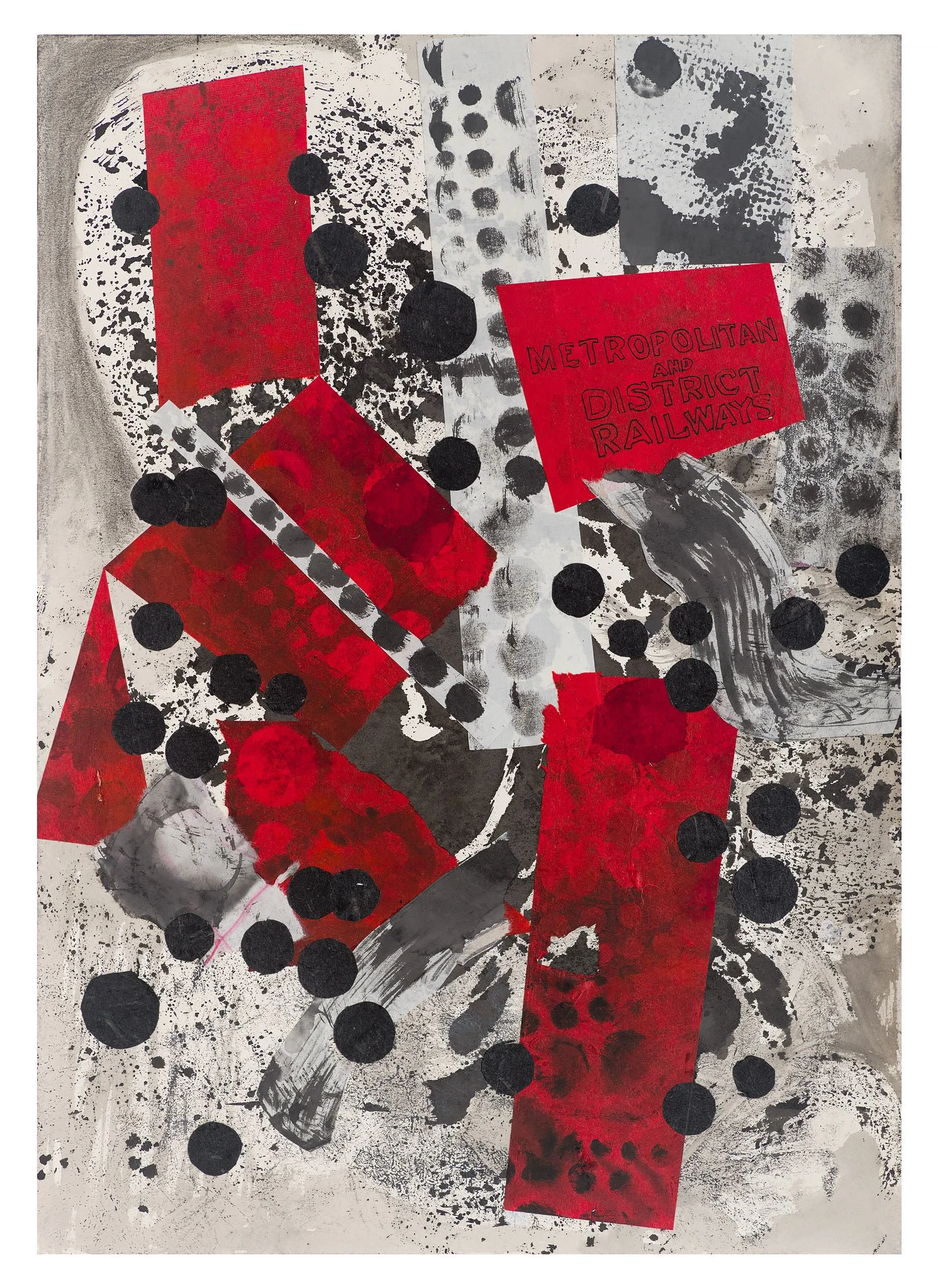 Metropolitan and District Railways, 2024, 19x13", mixed media on paper