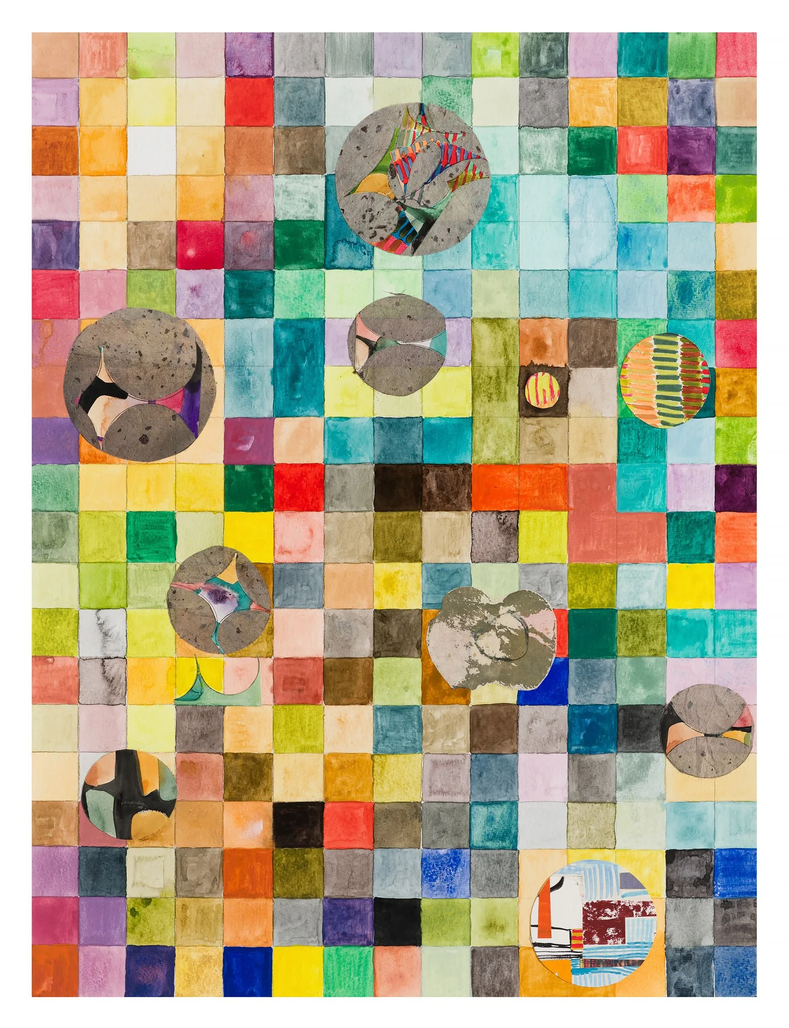 An Idea of Planets, 2021, 20x15", watercolor on paper