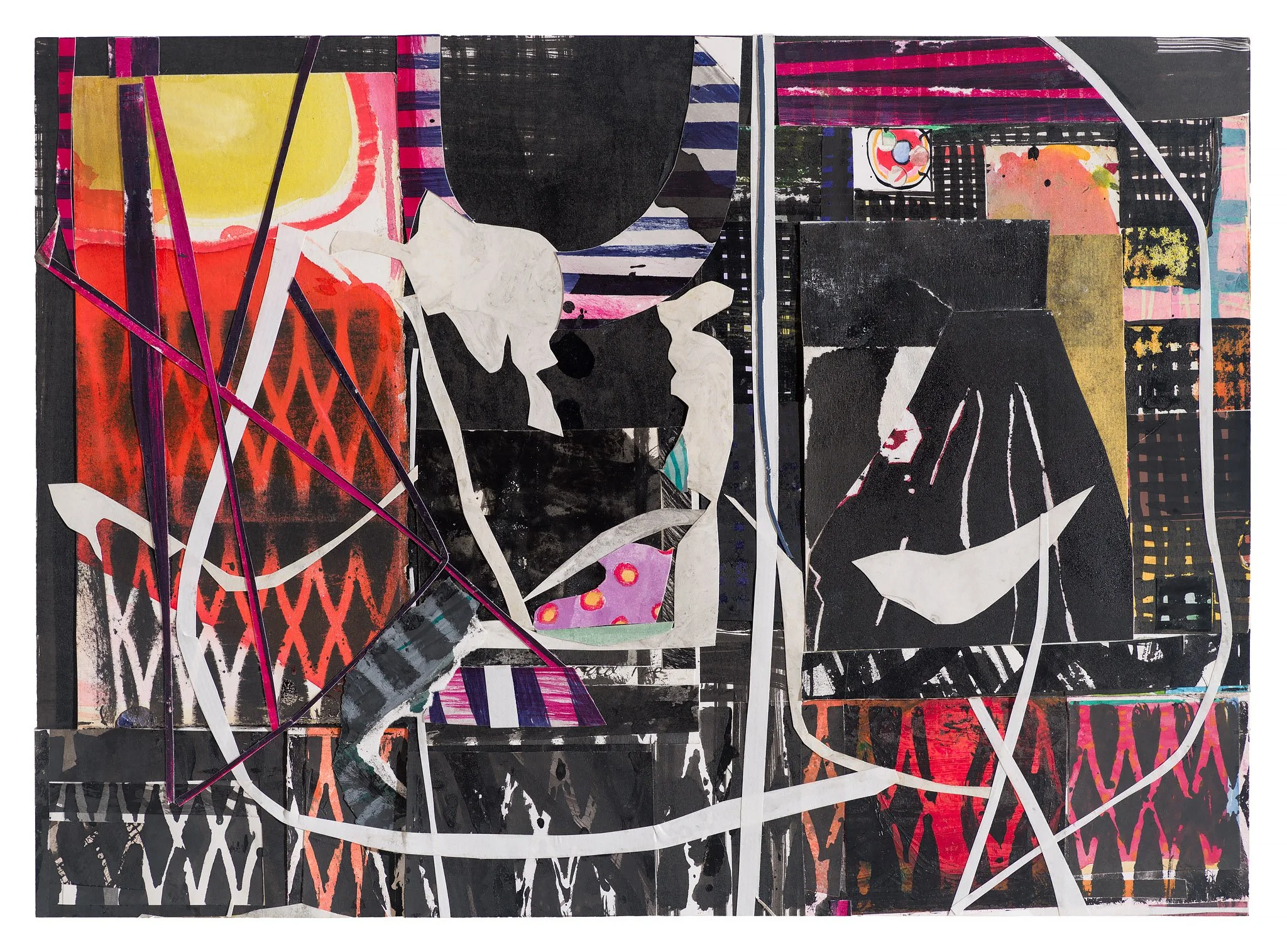 New Year's Eve/Times Square, 2020, 14.5x10.5", mixed media on paper
