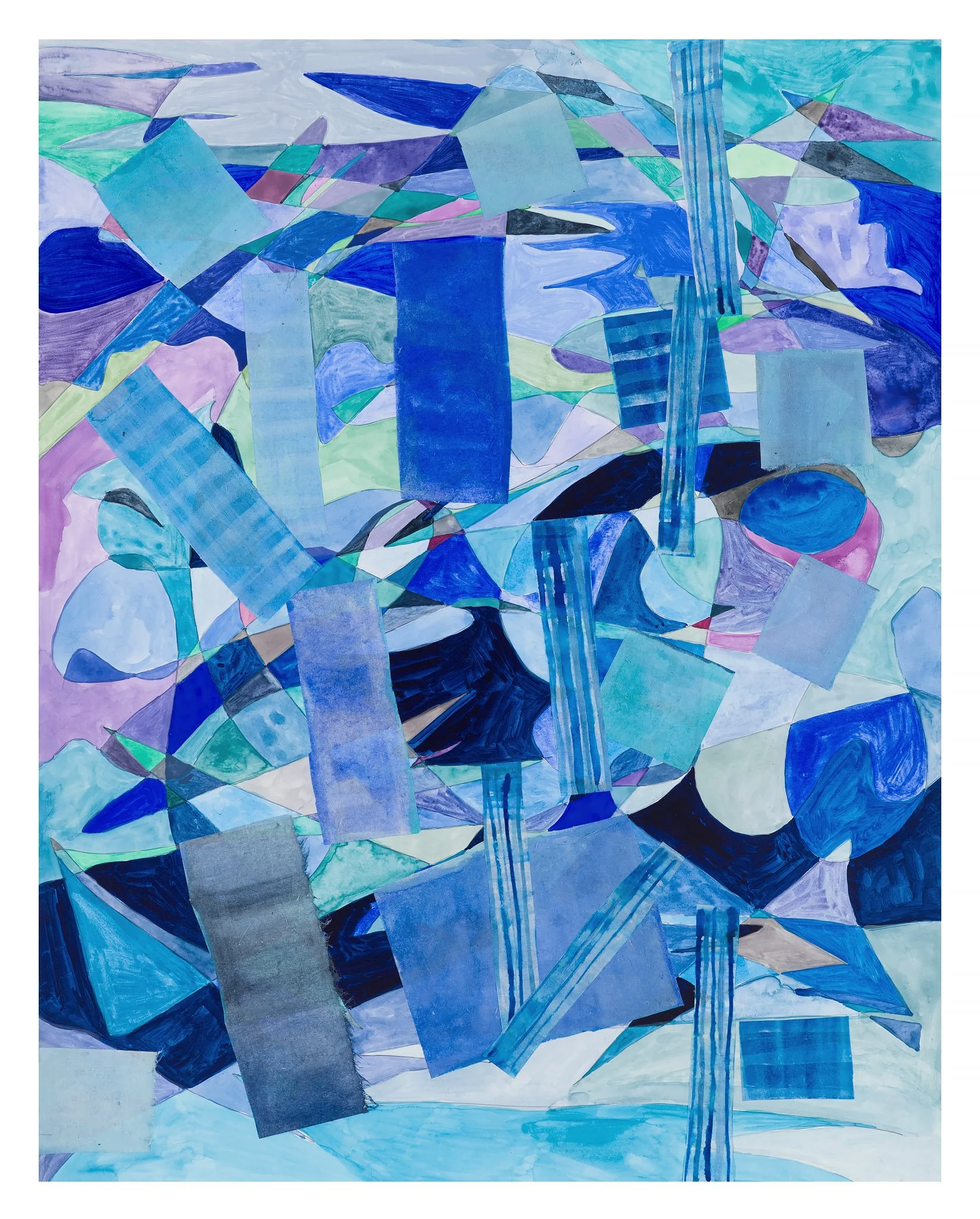 Surface Layers, 2023, 24x19", mixed media on paper