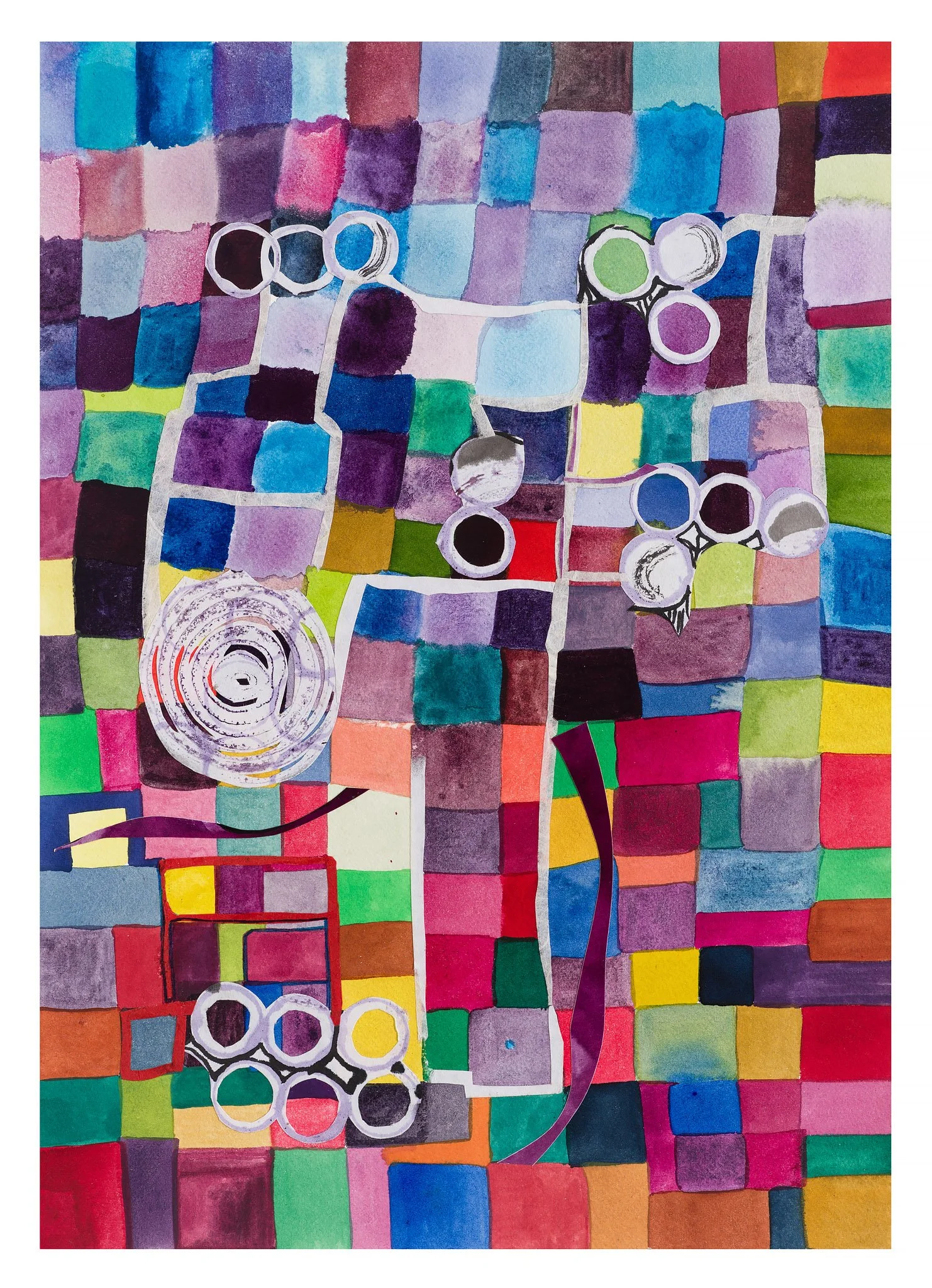 Pinball Machine, 2021, 16.5x11", watercolor on paper