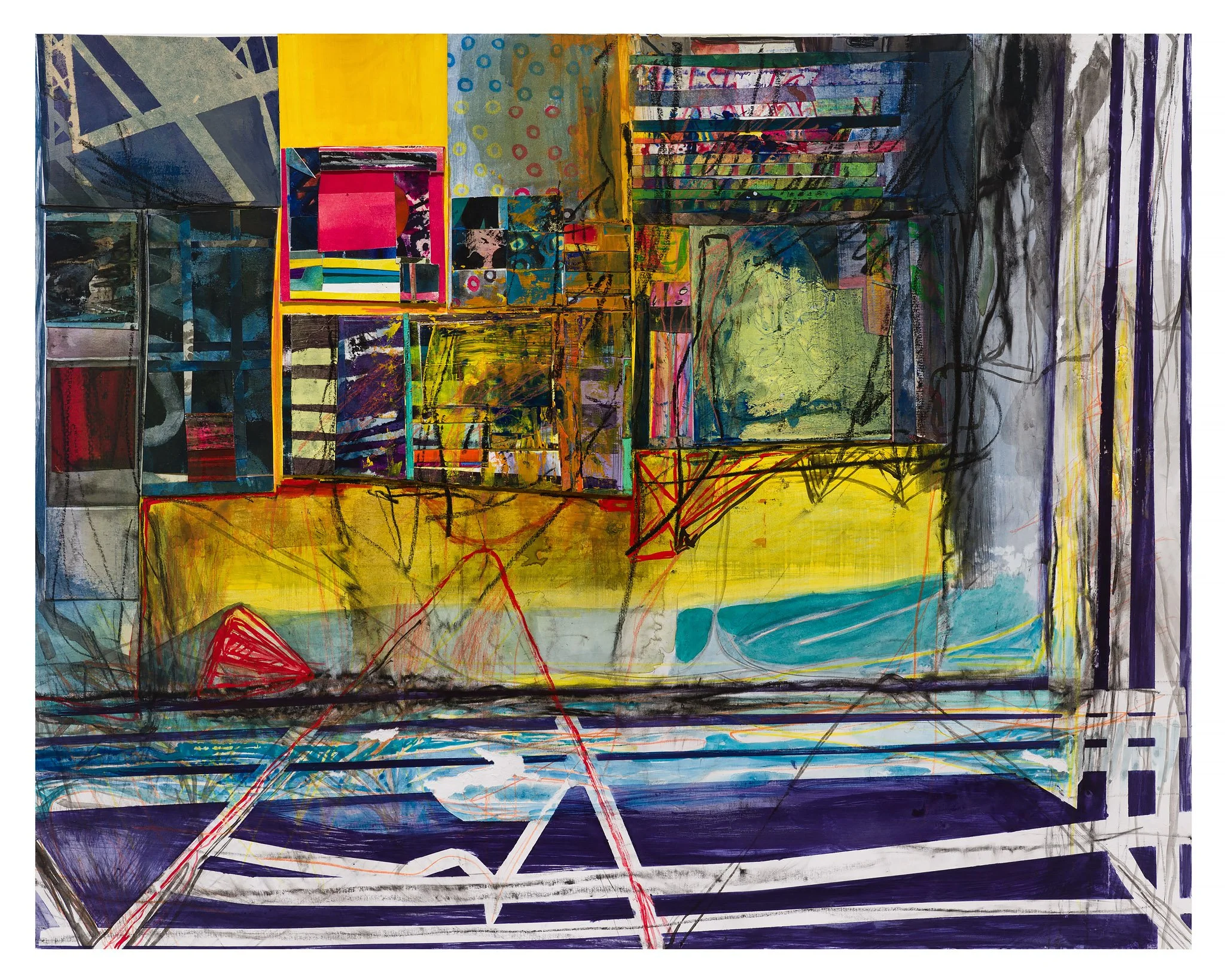 Uprising, 2020, 19x24", mixed media on paper
