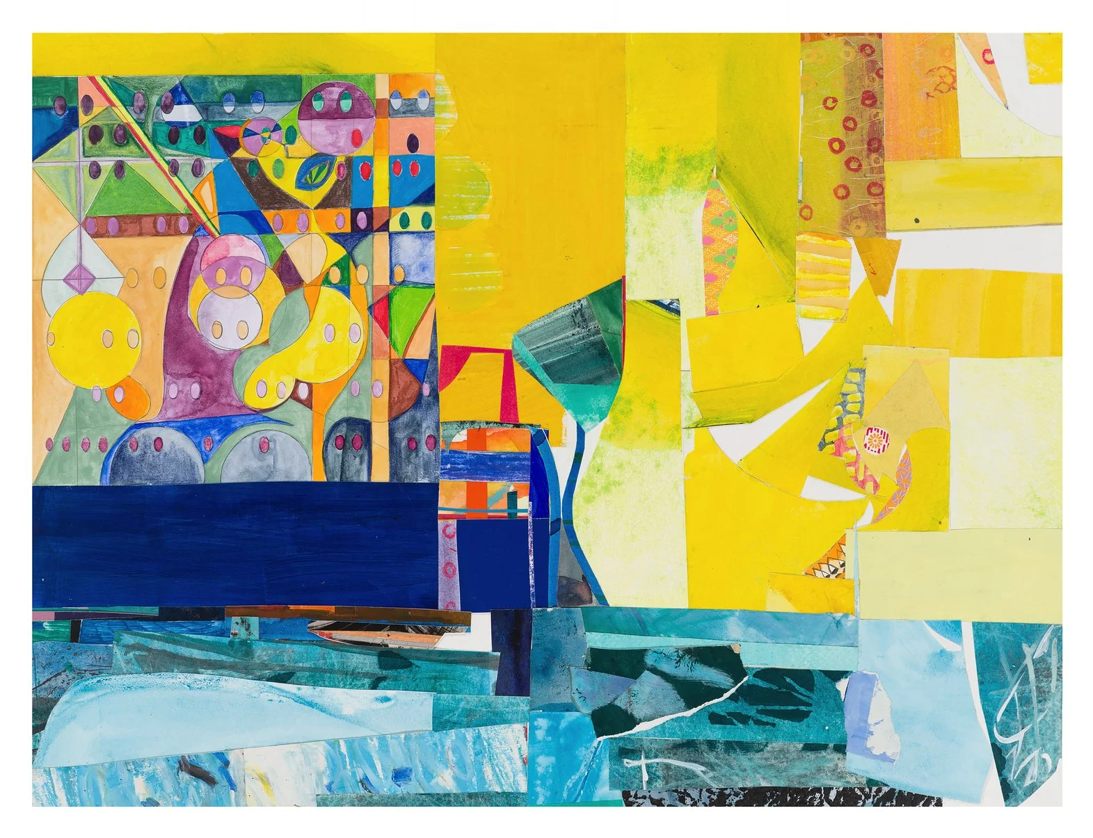 Summer in New York, 2023, 15x20", mixed media on paper