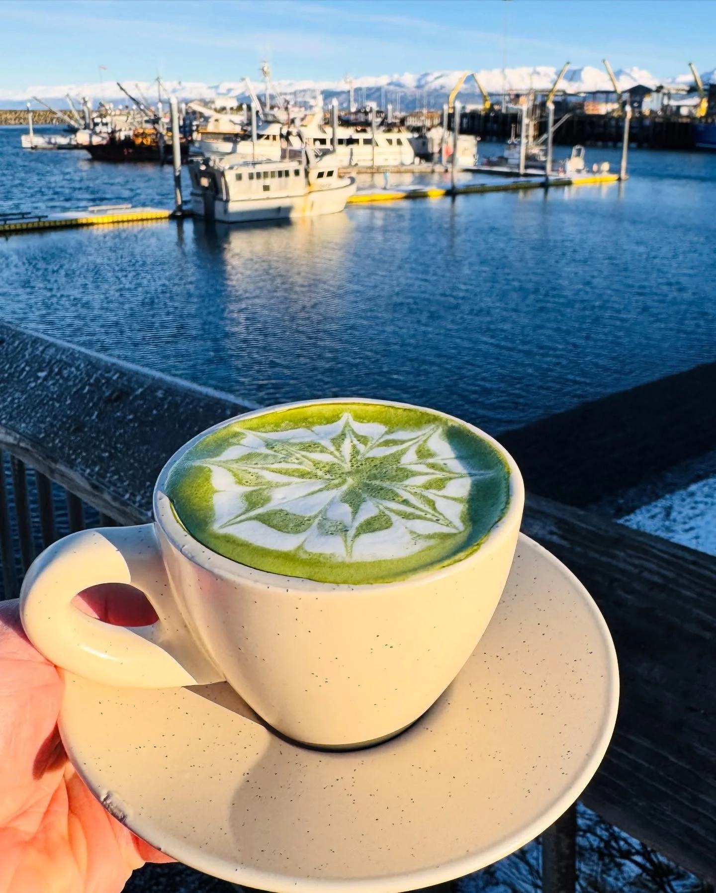 the sun is out, the boats are sparkling, and it&rsquo;s the perfect day for a peppermint vanilla matcha. trust us on this one&hellip; this combo is elite. 🌿✨