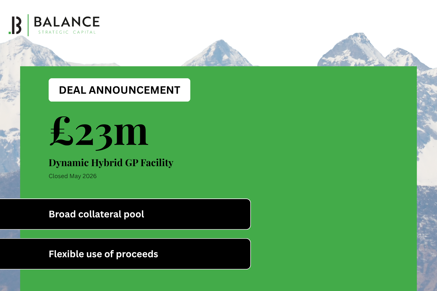 Deal Announcement: showcasing our flexible approach to GP financing