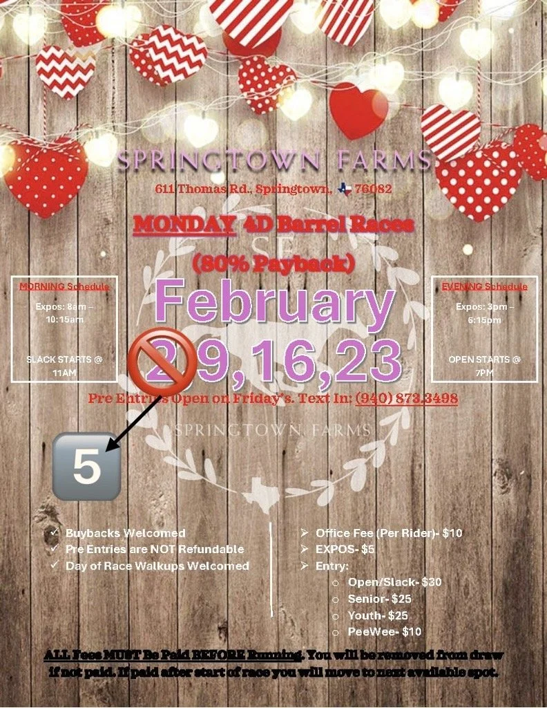 February 2026 | Monday Barrel Races