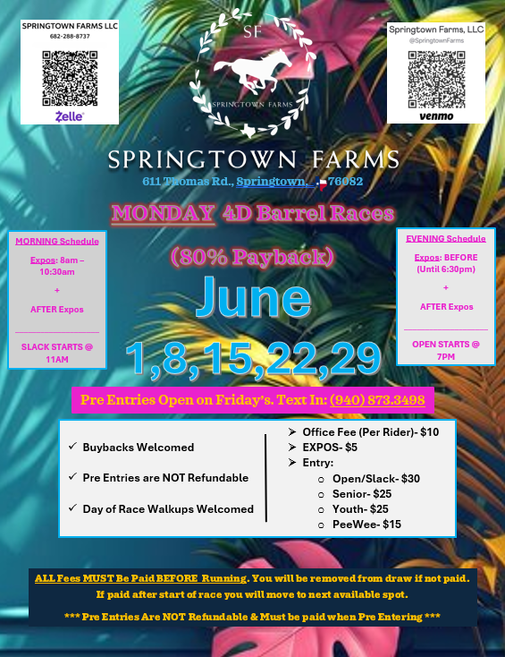 June Monday Races!