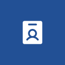 Icon of a contact card or profile