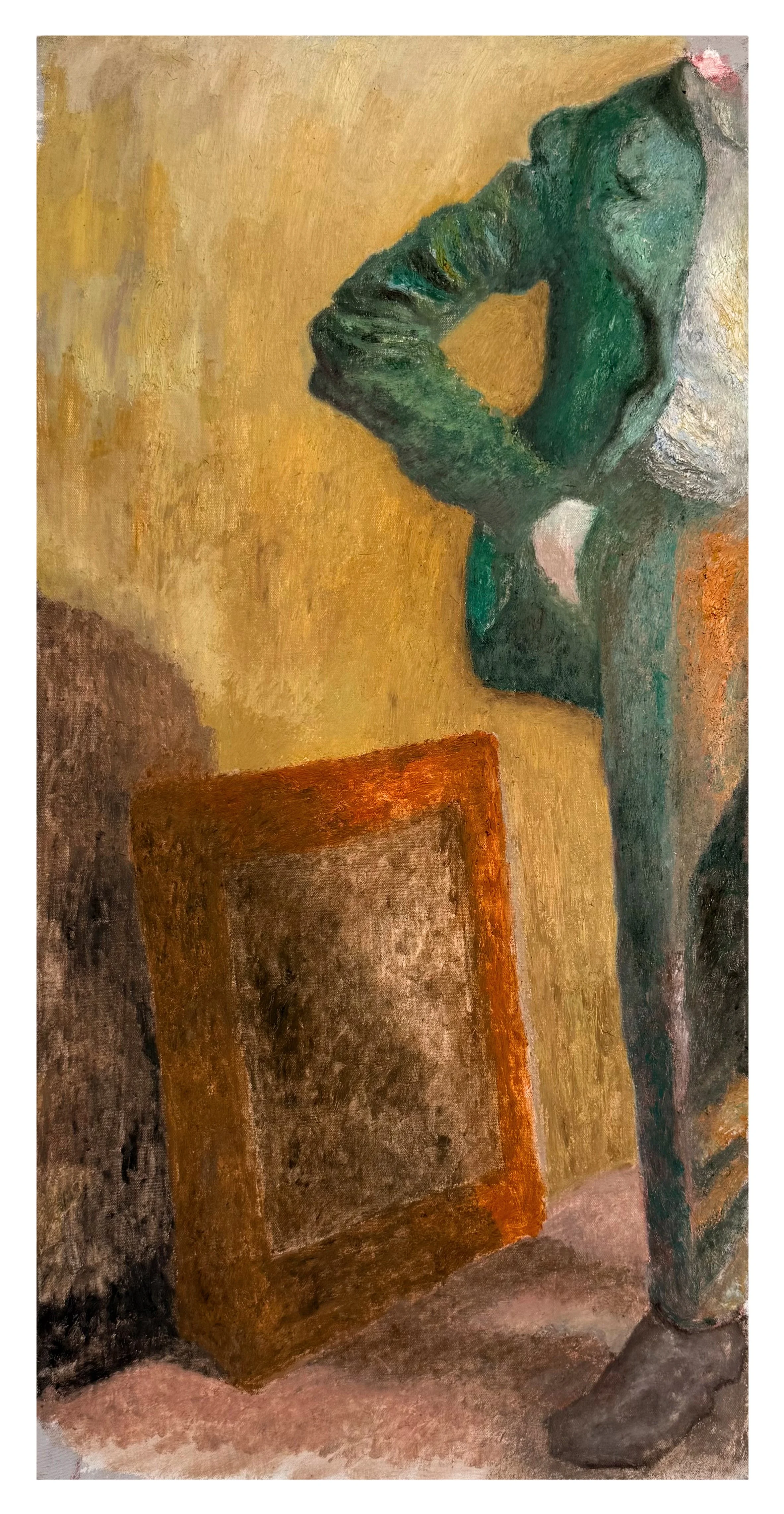 THE ART LOVERS / oil on canvas, 36 x 18 inches