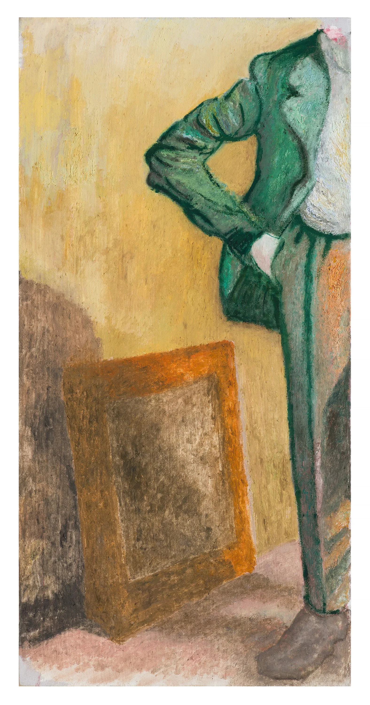 THE ART LOVERS / oil on canvas, 36 x 18 inches