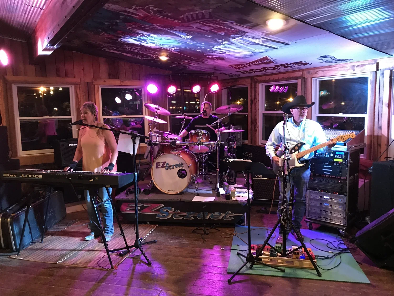 Band playing in a bar