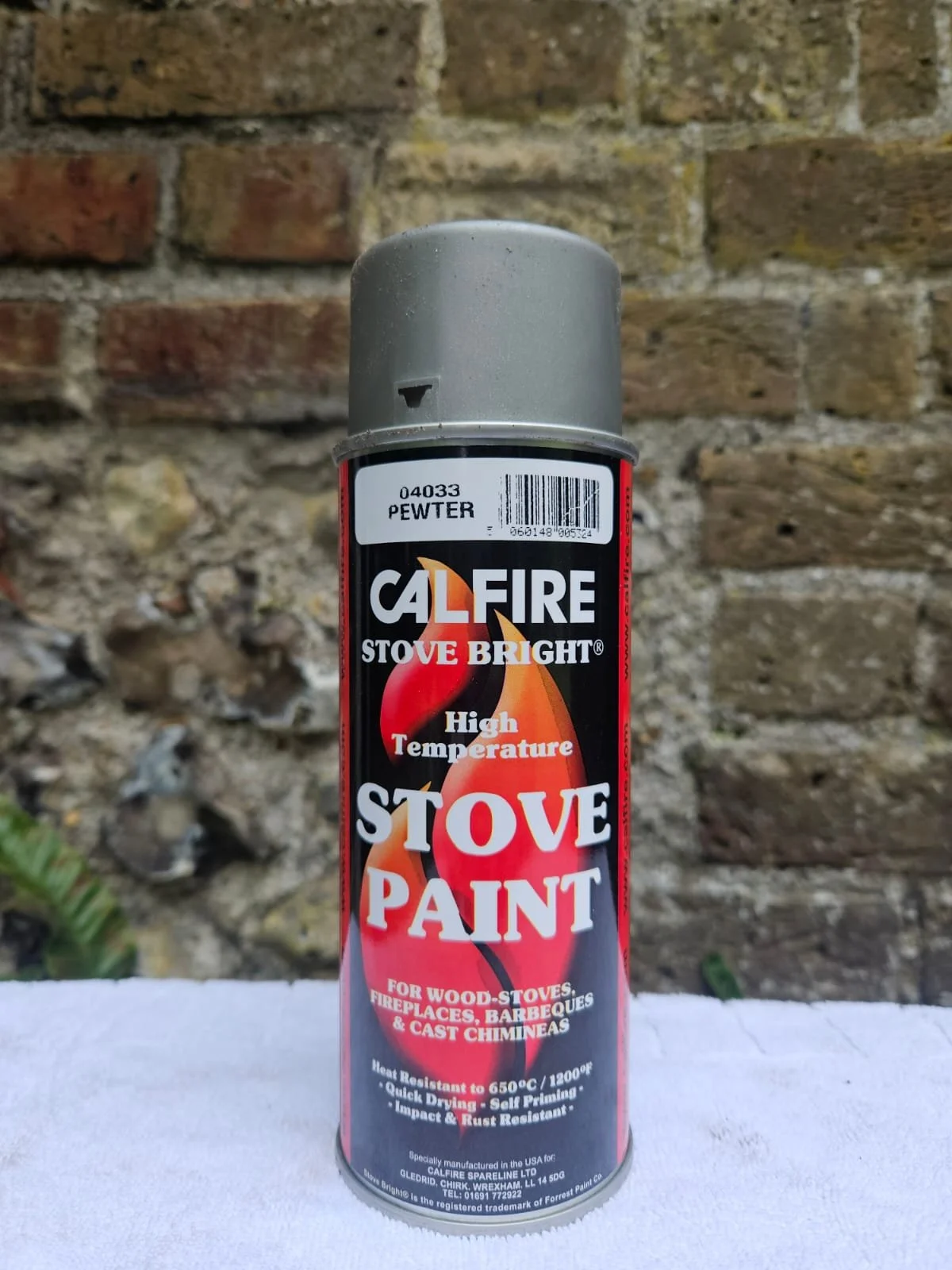 Calfire High Temperature Stove Spray Paint - Pewter - 400ml