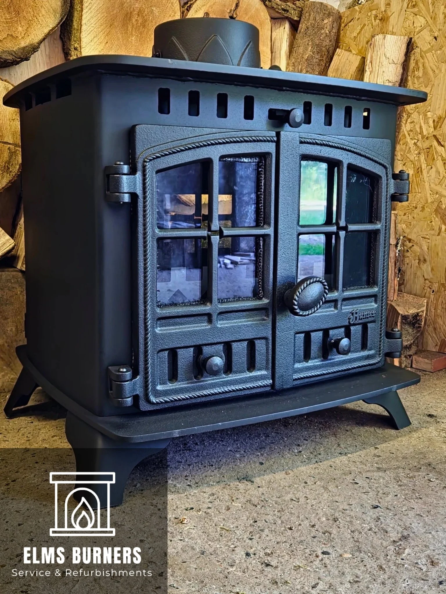 Herald Hunter - Double sided log burner ( two viewing sides ) Fully refurbished