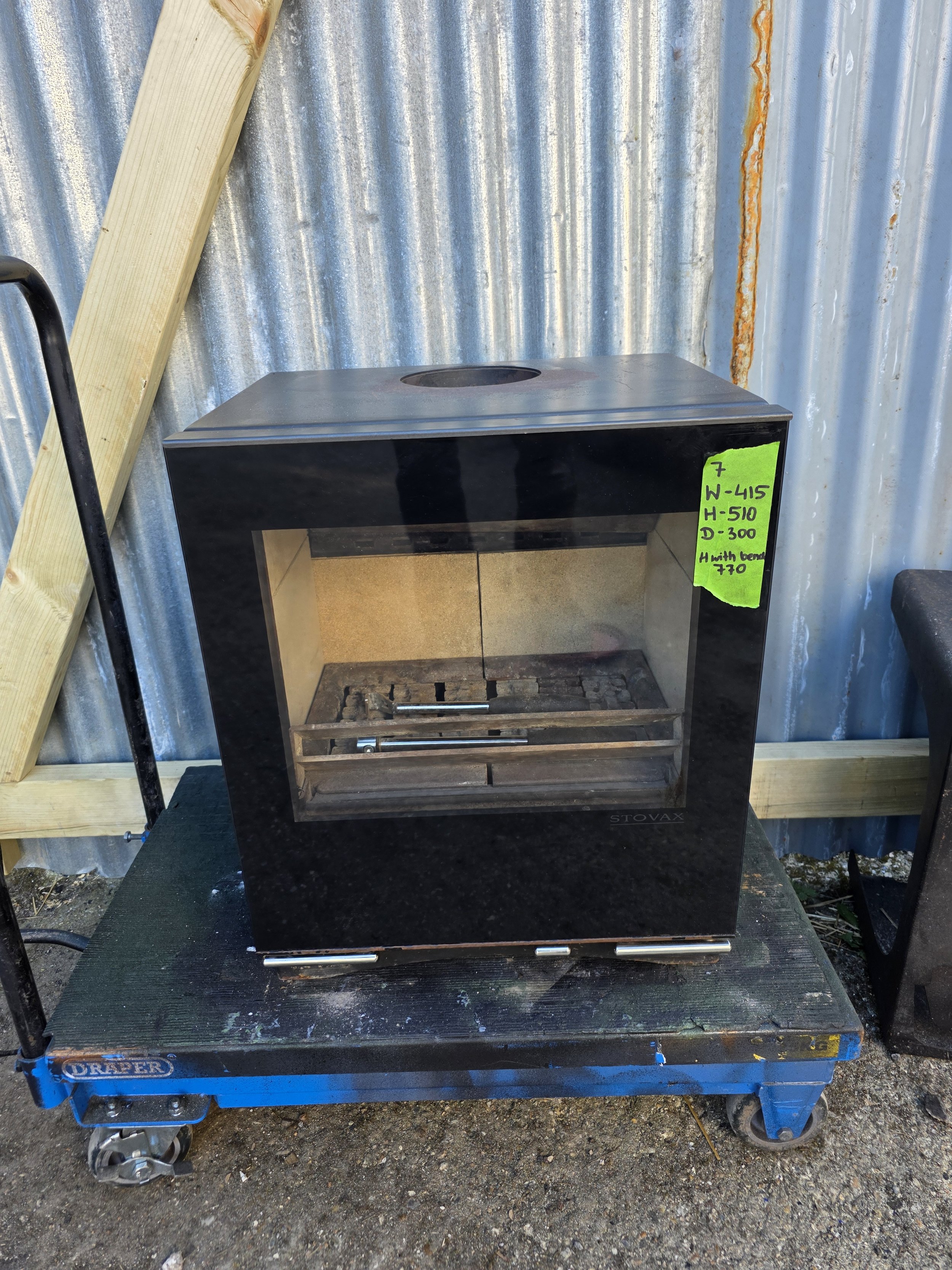 Stovax Riva Midi - 6.5kw - New Bricks, Fully Serviced, Budget Friendly - 415mm W x 510mm H x 300mm D