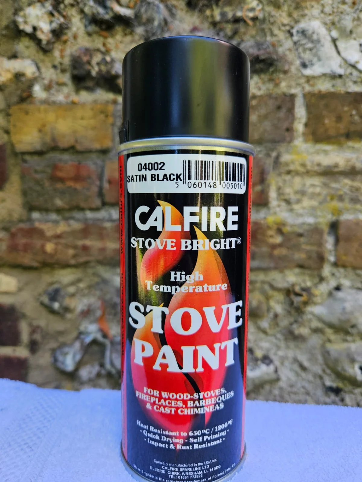 Calfire High Temperature Stove Spray Paint – Satin Black - 400ml