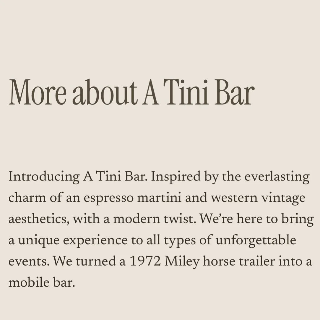 Event season is here, and we&rsquo;re so excited to connect with local vendors, meet new faces, reunite with familiar ones, and bring a touch of A Tini Bar to your celebrations! 🥂
Our website link is in the bio ~ check it out and book your date toda