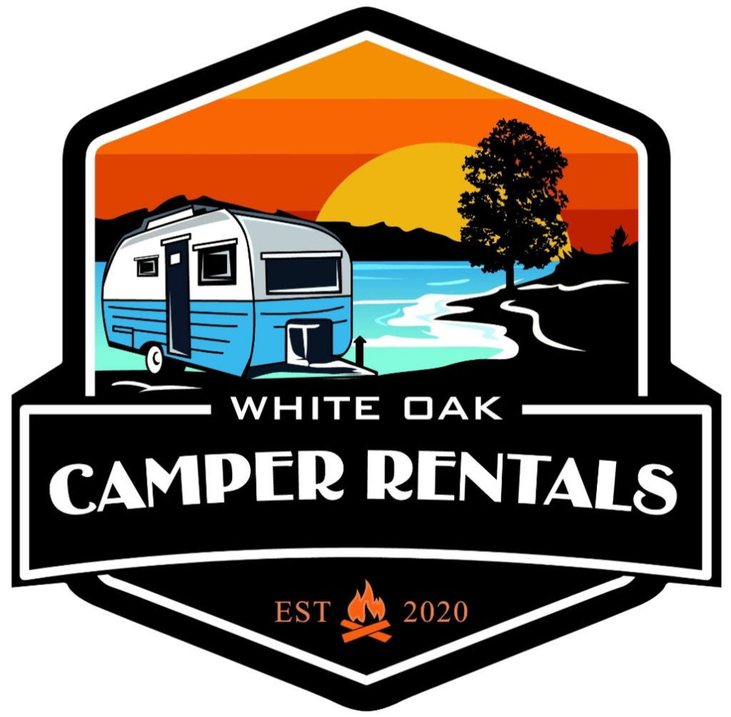 Original White Oak Camper Rentals logo before the brand audit