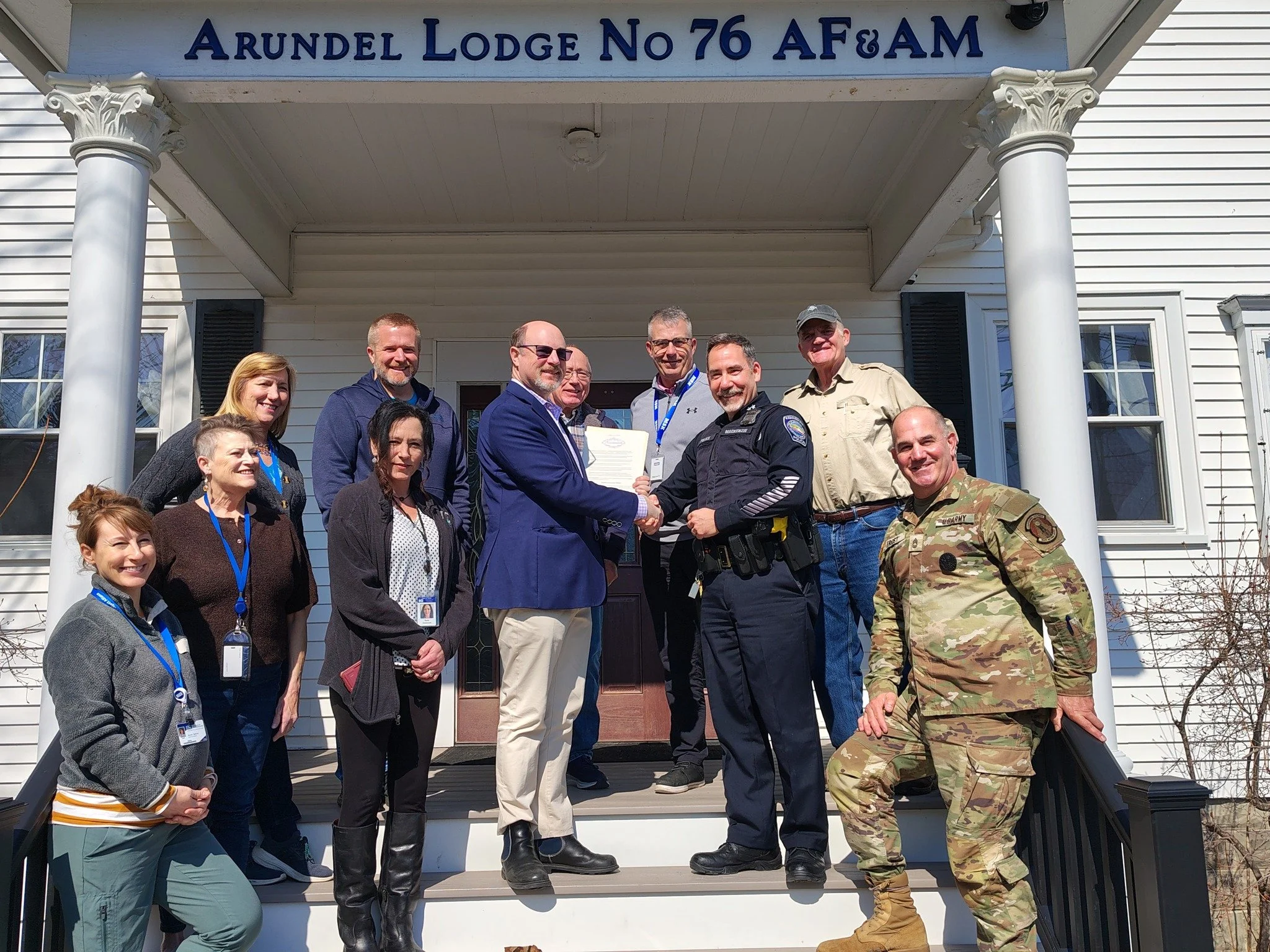 Alcohol Awareness Month Proclamation Presented at Arundel Lodge #76