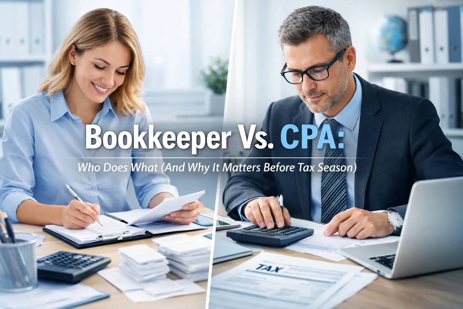 Bookkeeper Vs. CPA: Who Does What (And Why It Matters Before Tax Season)