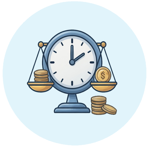 Icon representing real-time financial insights and time-saving monthly close processes.