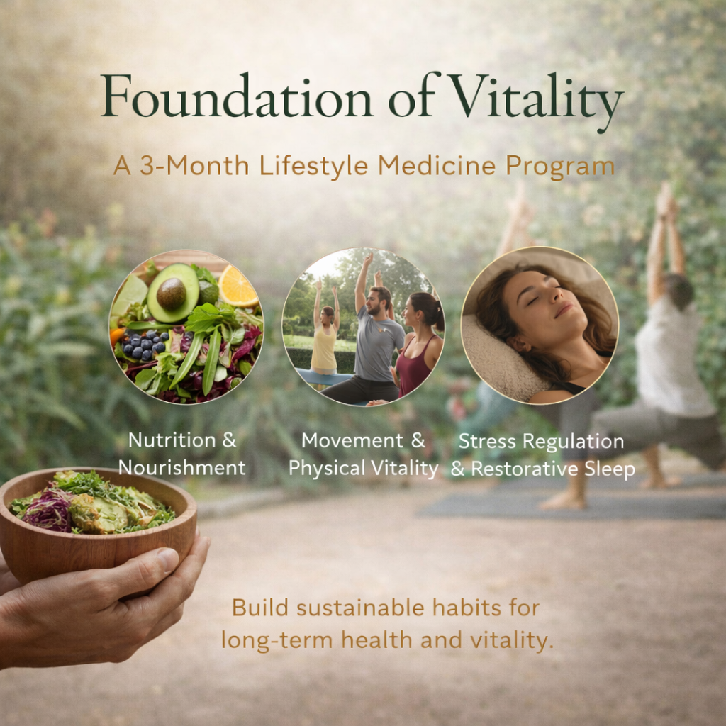 Foundation of Vitality: A 3-month Lifestyle Medicine Program (live & online)