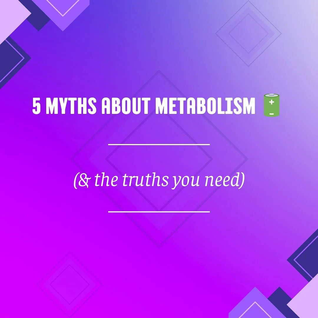 Think your metabolism is &ldquo;broken&rdquo;? 🚫 You&rsquo;ve probably just been told the wrong things.

Here are 5 common metabolism myths that keep people stuck - and the truths that set you free. 🙌

Your body isn&rsquo;t fighting you - it&rsquo;