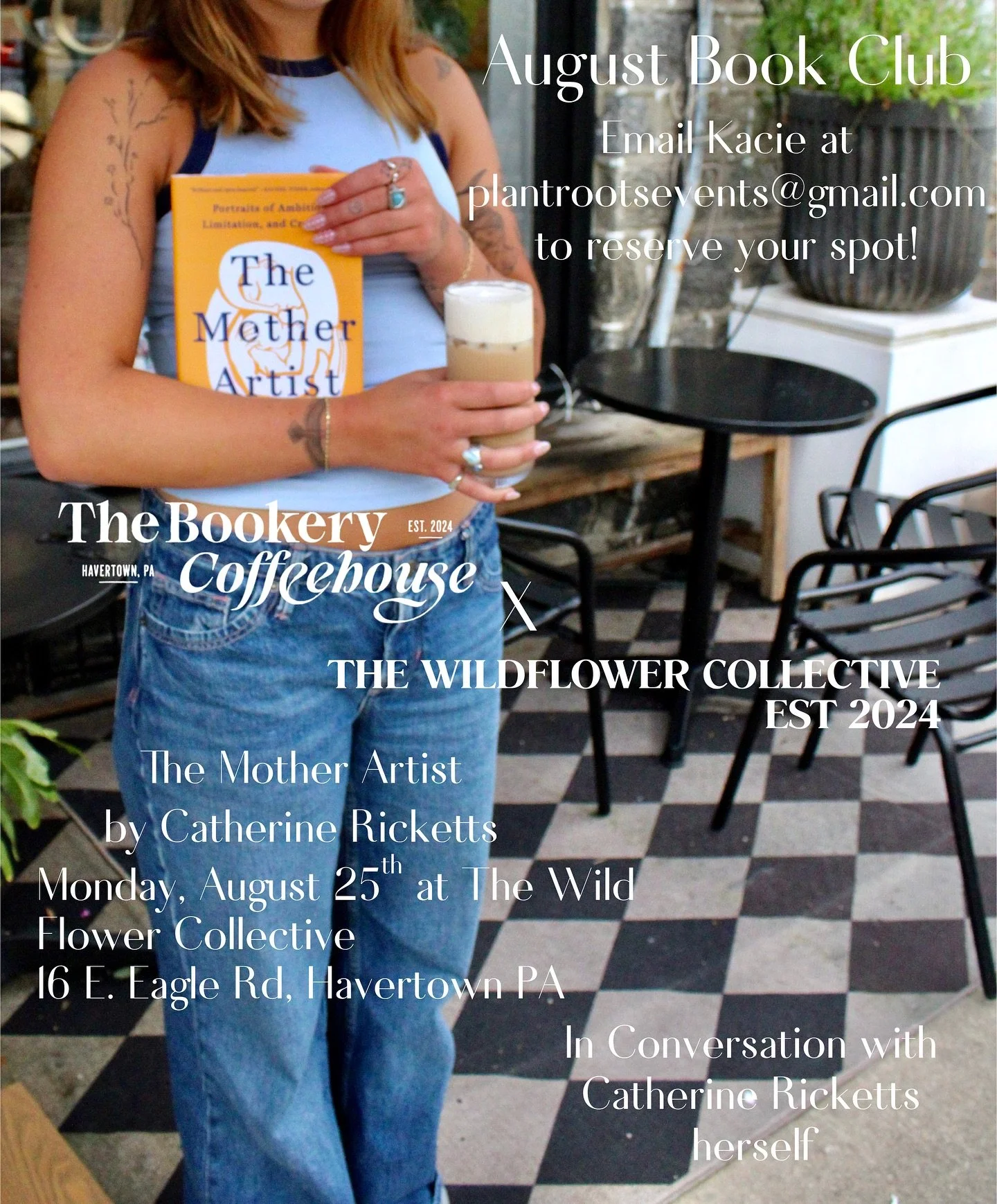 For our August Book Club we will be partnering with @wildflowerrcollective and @bycatherinericketts to spend the month enjoying Catherine&rsquo;s insightful, thoughtful, &amp; vulnerable book The Mother Artist. To conclude, we will meet at @wildflowe