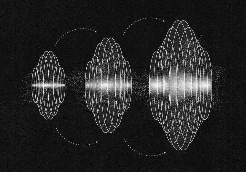 Geometric drawing of an outline square with sections divided by vertical, horizontal, and circle lines.