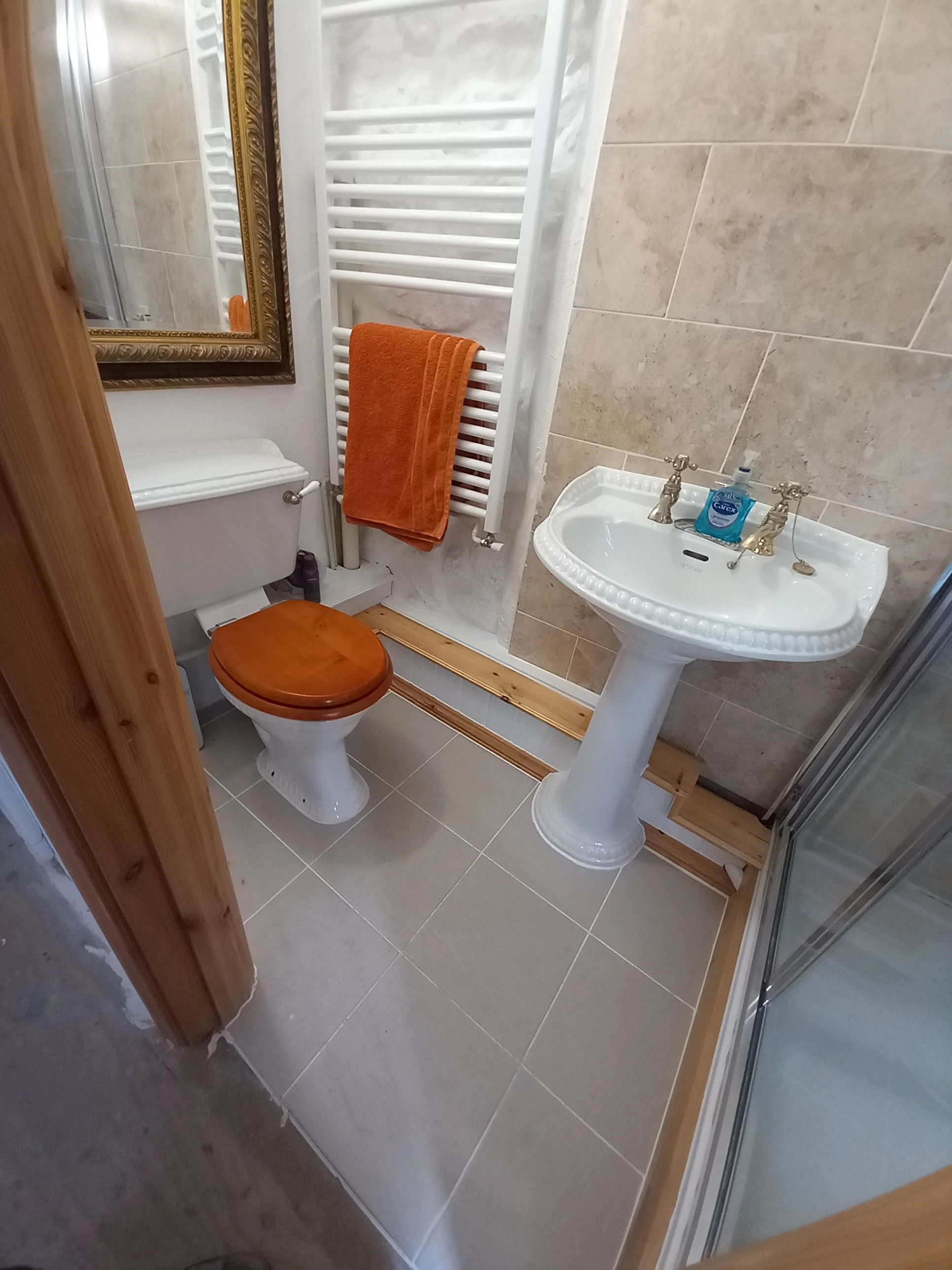 Fitted Victorian style traditional bathroom