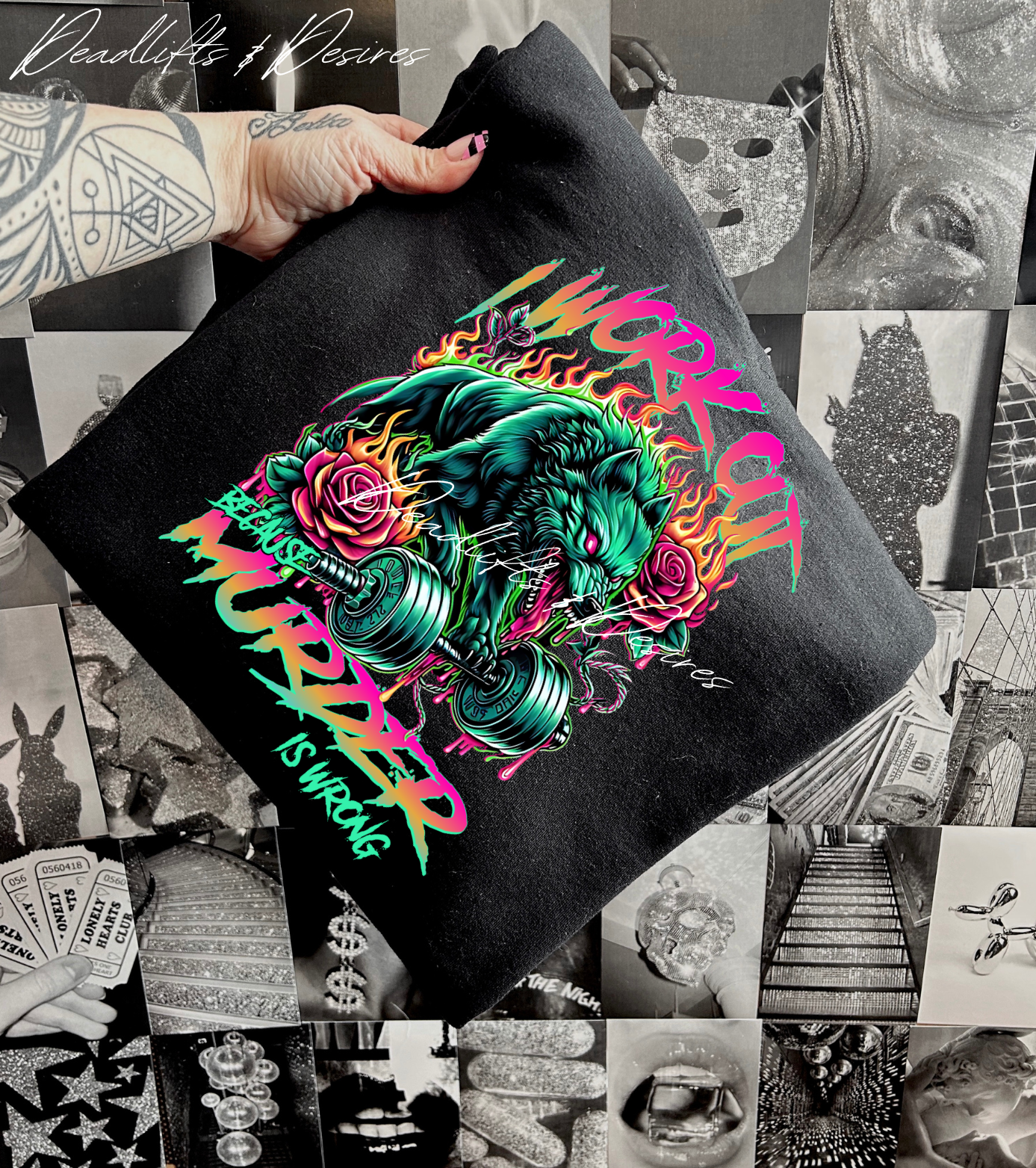 MURDERISWRONG Black Tee Mockup.png