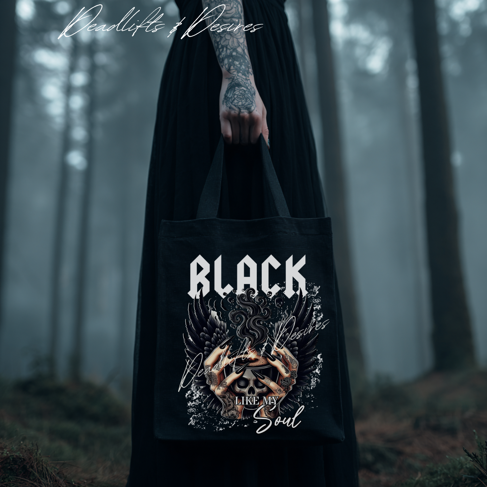 Black Soul Tote Bag