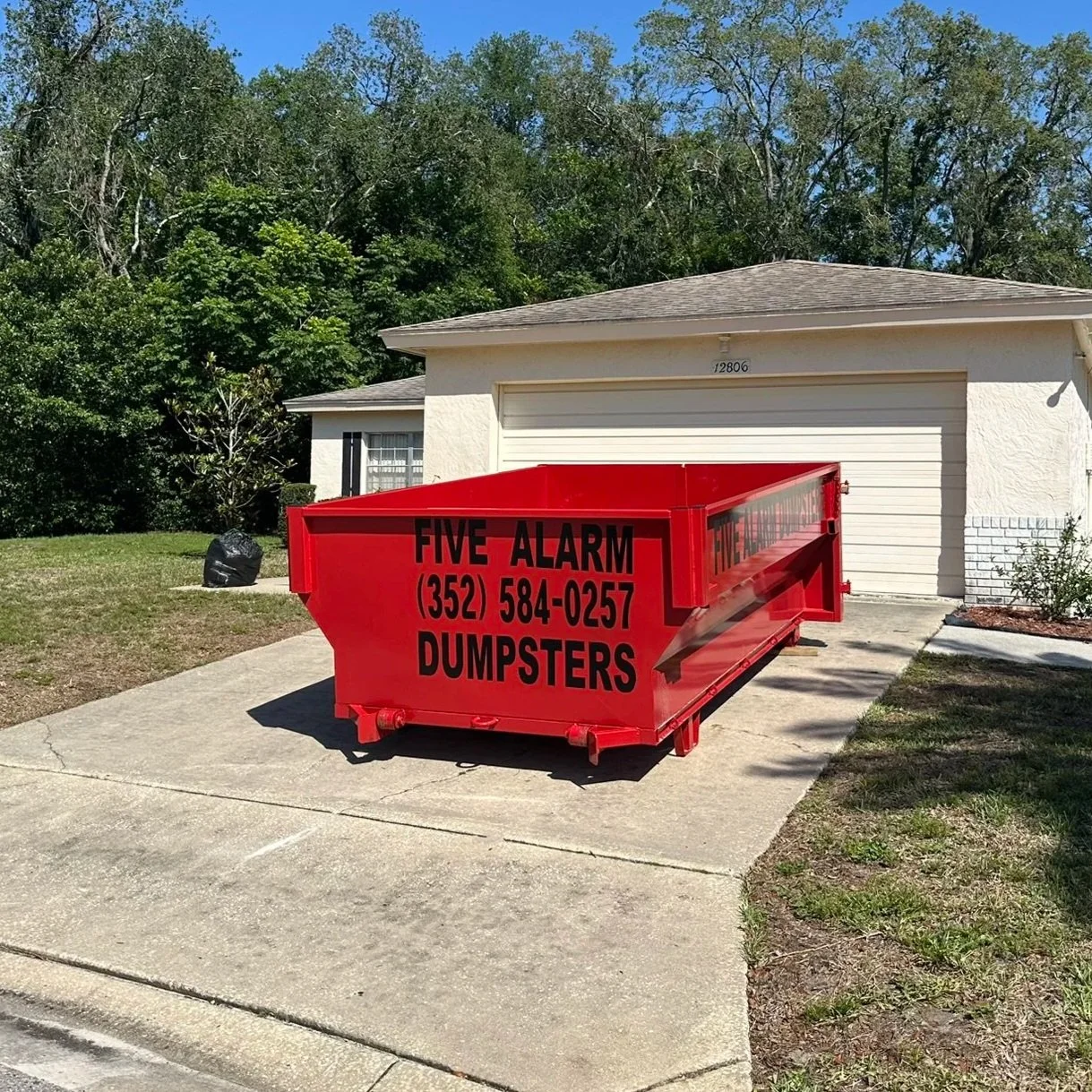 12-yard dumpster rental delivered in Hudson, Florida