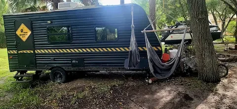 RV removal in Spring Hill, FL handled by Five Alarm Dumpsters during a full-service junk cleanup