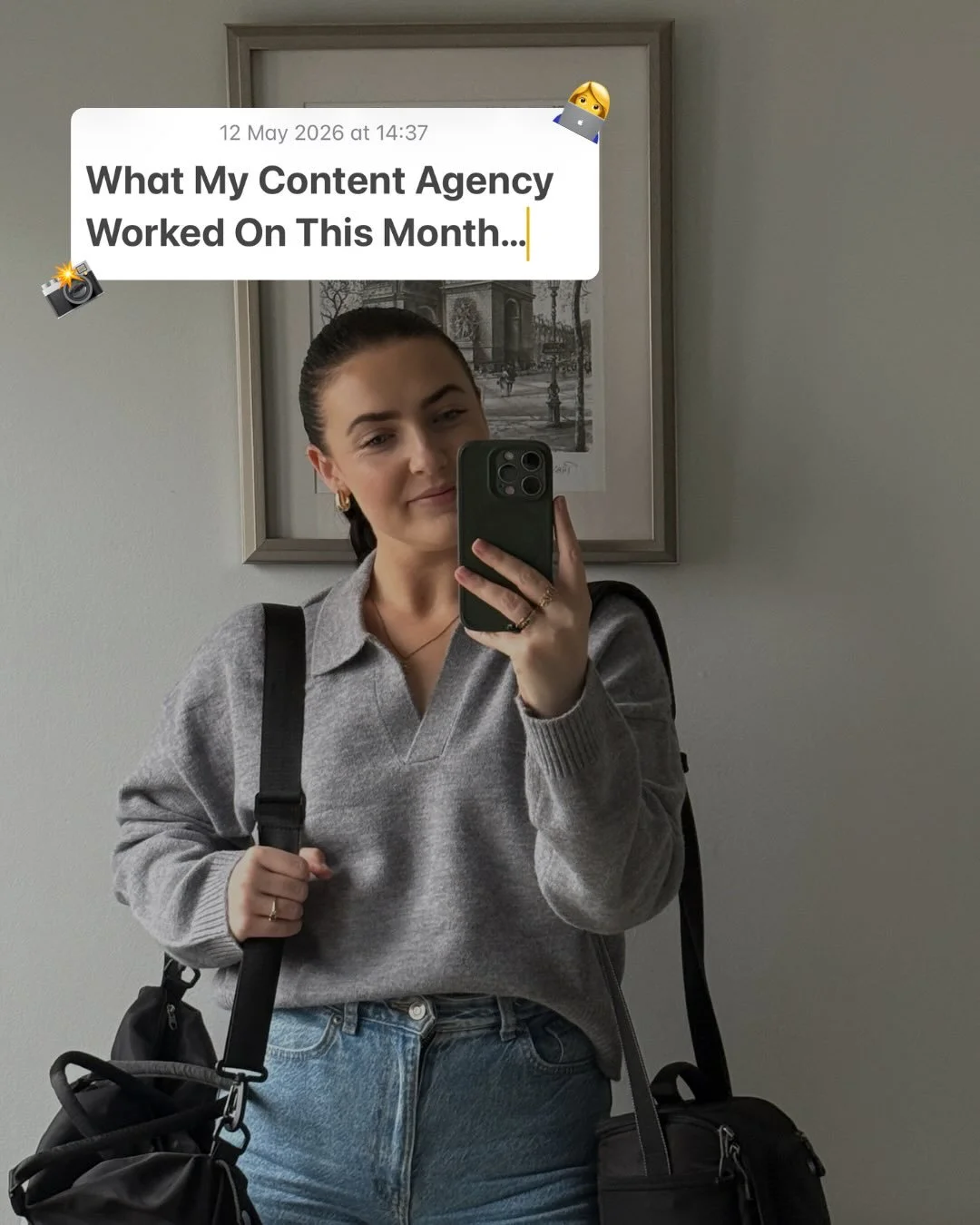 Some snaps of what&rsquo;s been keeping us busy this past month 📸 (Also Room to improve is my favourite show, don&rsquo;t come for me, it&rsquo;s brilliant 🤣.)
Content shoots, strategy, ads, edits, &amp; most days a never ending to-do list, but fee