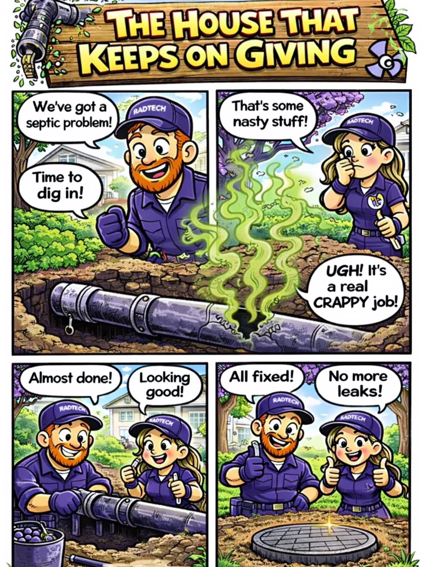 THE WEEKLY WRENCH 
Episode 1

📰 News on the street is Radtech Services has been busy fixing 💩... 

Literally 🤭🫣🫡

#septicservices #septicrepairs #humor #radtechservicesplumbing