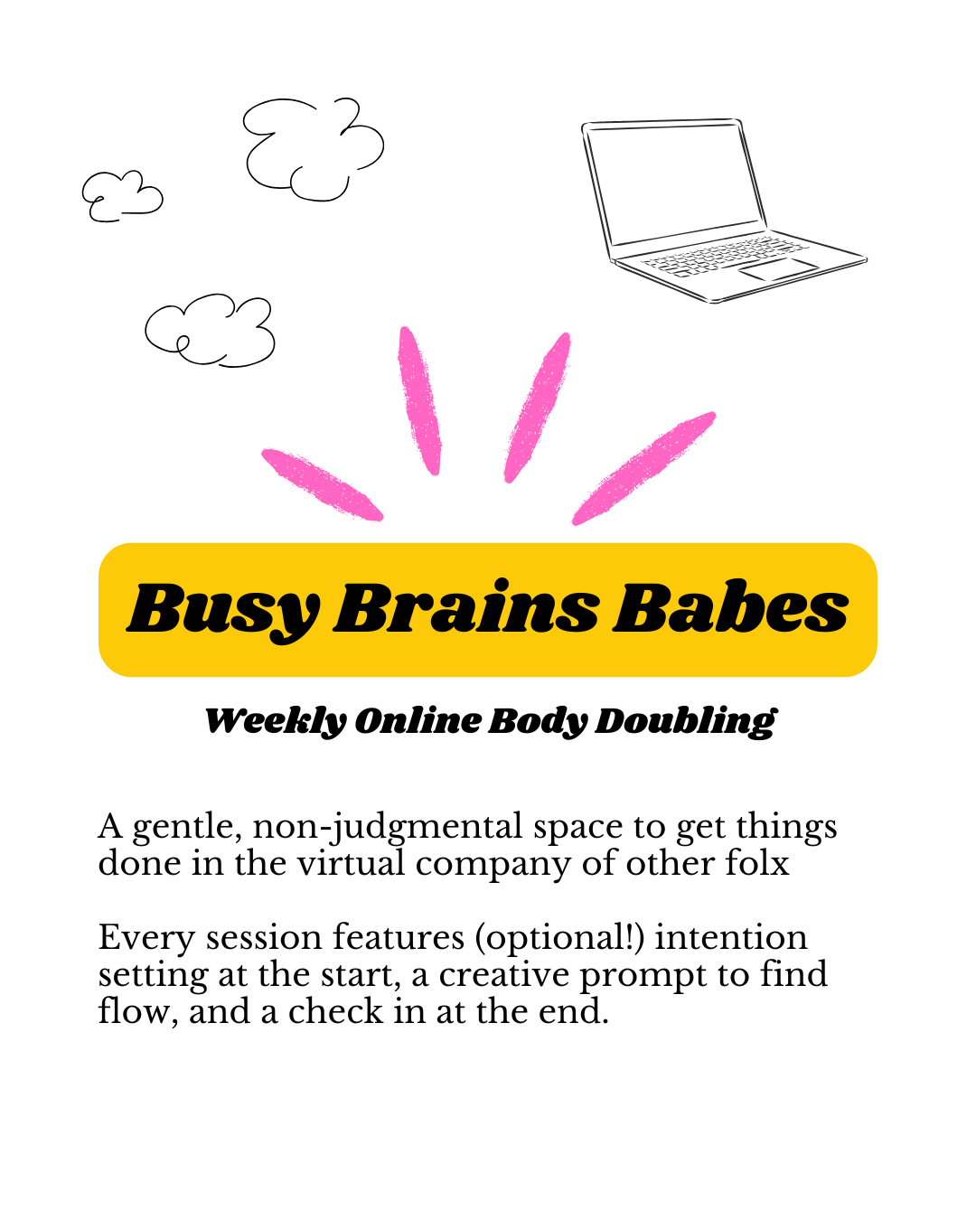 Online Body Doubling: Monday 18th May 12:30pm-2pm