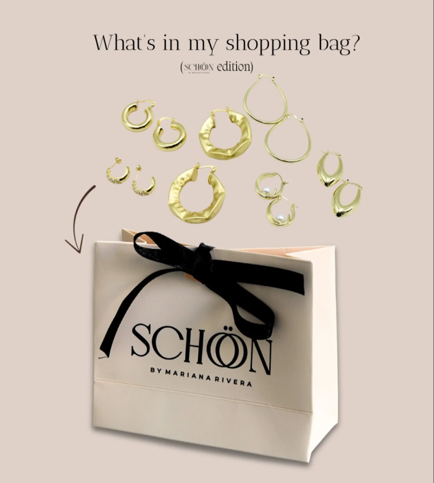 &iquest;Qu&eacute; hay en mi shopping bag? Solo lo esencial 🛍️🤭
#jewellery 
#schonjoyeria 
#tendencia 
#shoppinbag 
#shopnow