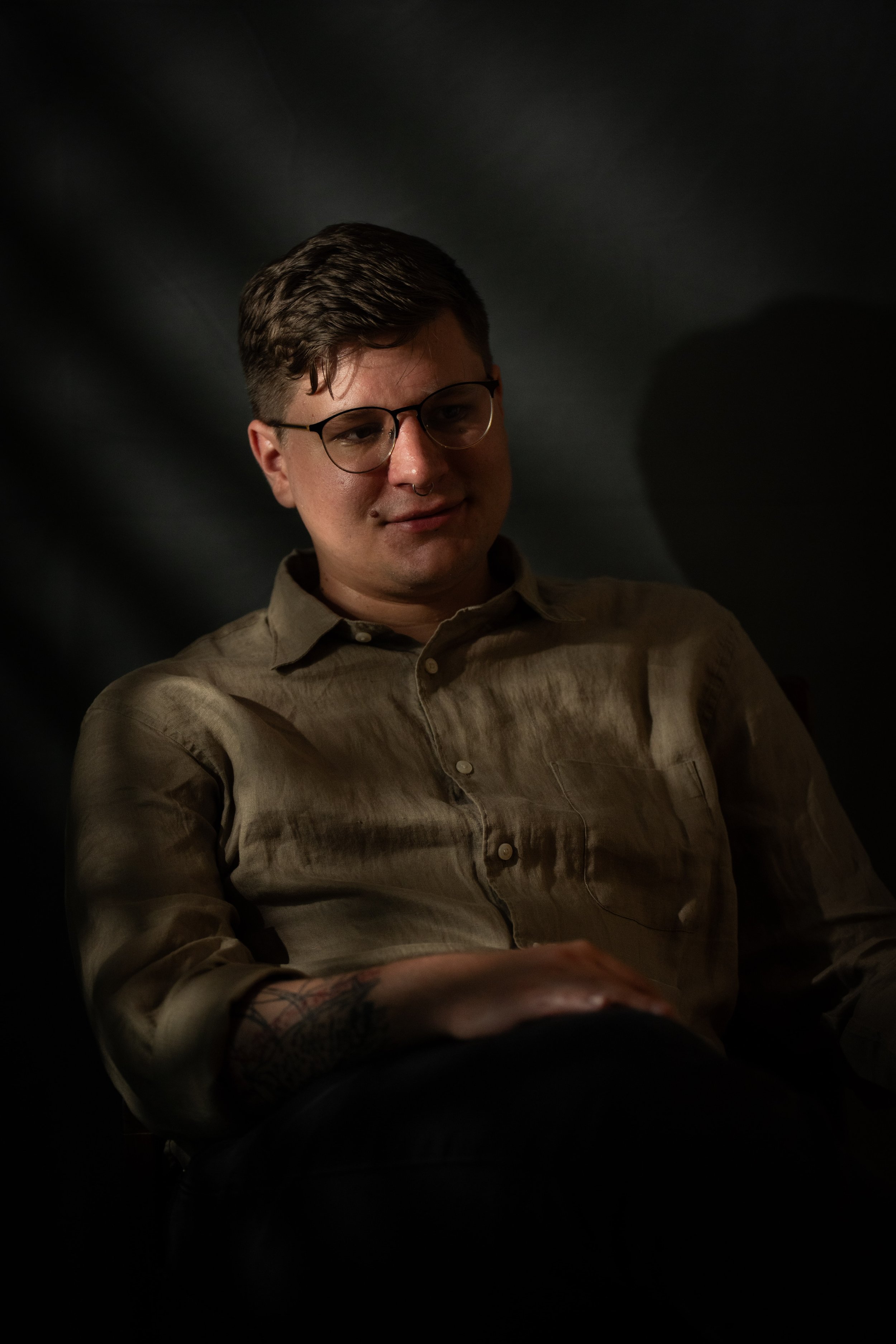Seated headshot of Garret Patterson