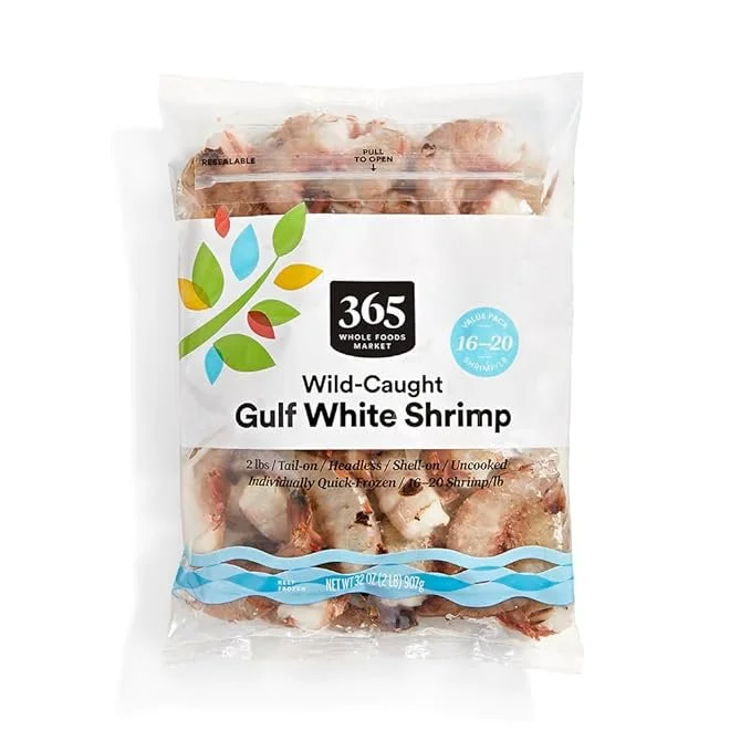 365 Whole Foods Market Frozen Gulf White Shrimp
