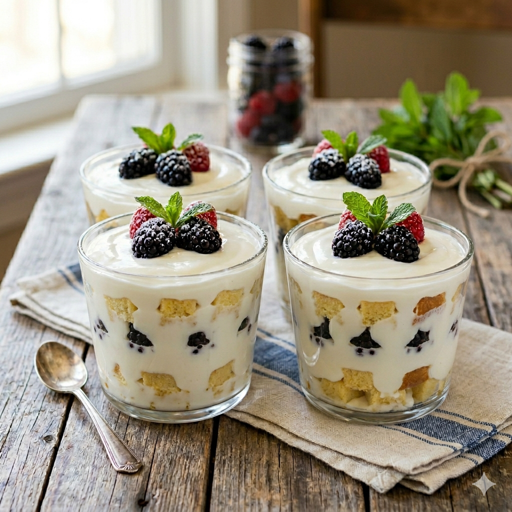 Quick Keto Vanilla Berry Trifle Bowl