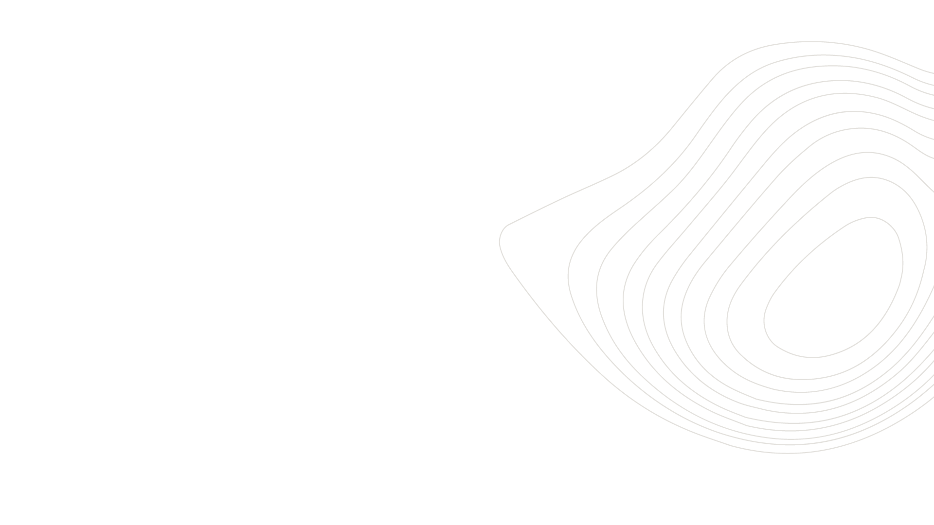 Black background with white contour lines forming a geometric pattern on the right side.